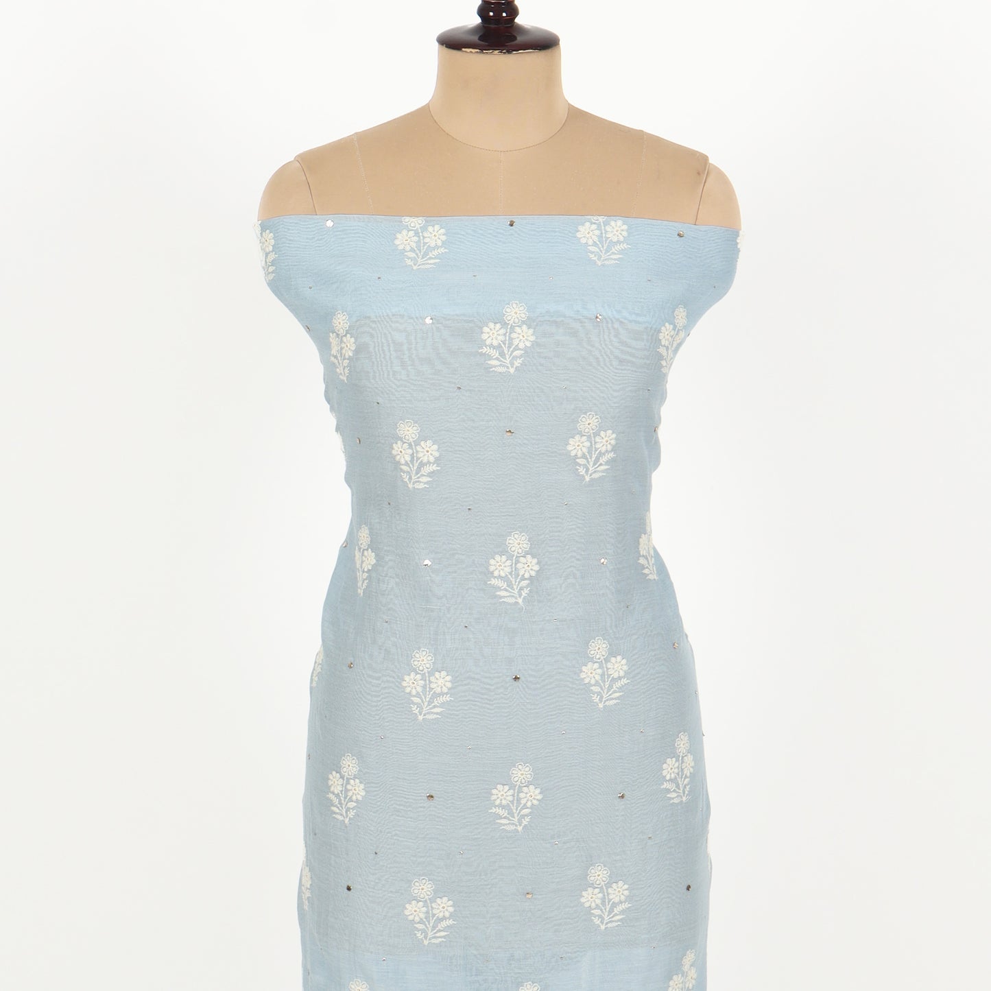 Unstitched Chanderi Suit Set