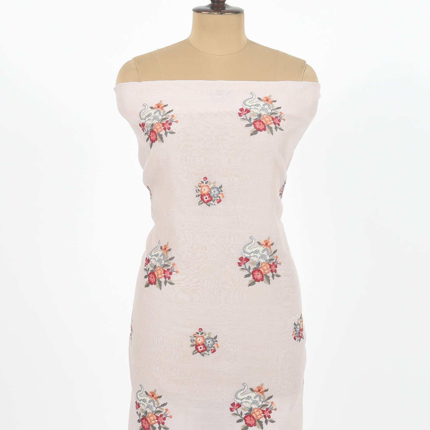 Unstitched Chanderi Suit Set