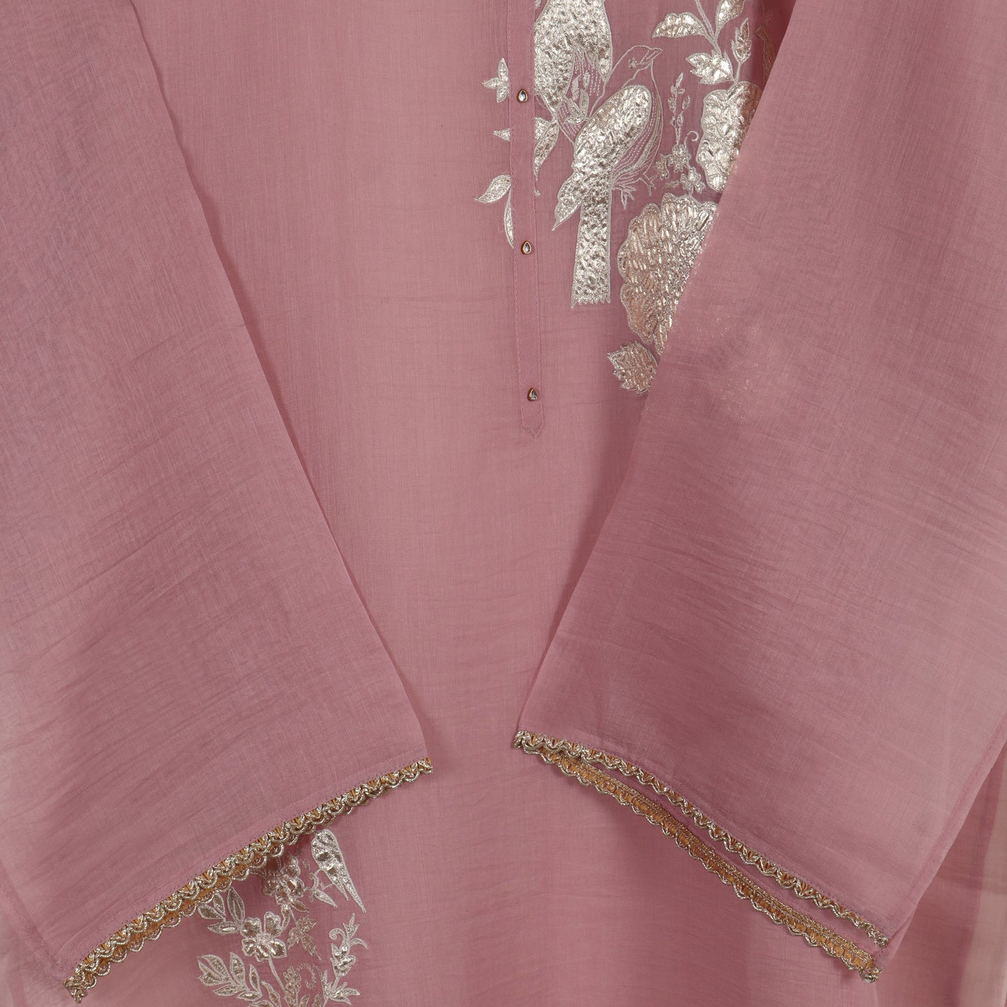 Semi Stitched Chanderi Suit