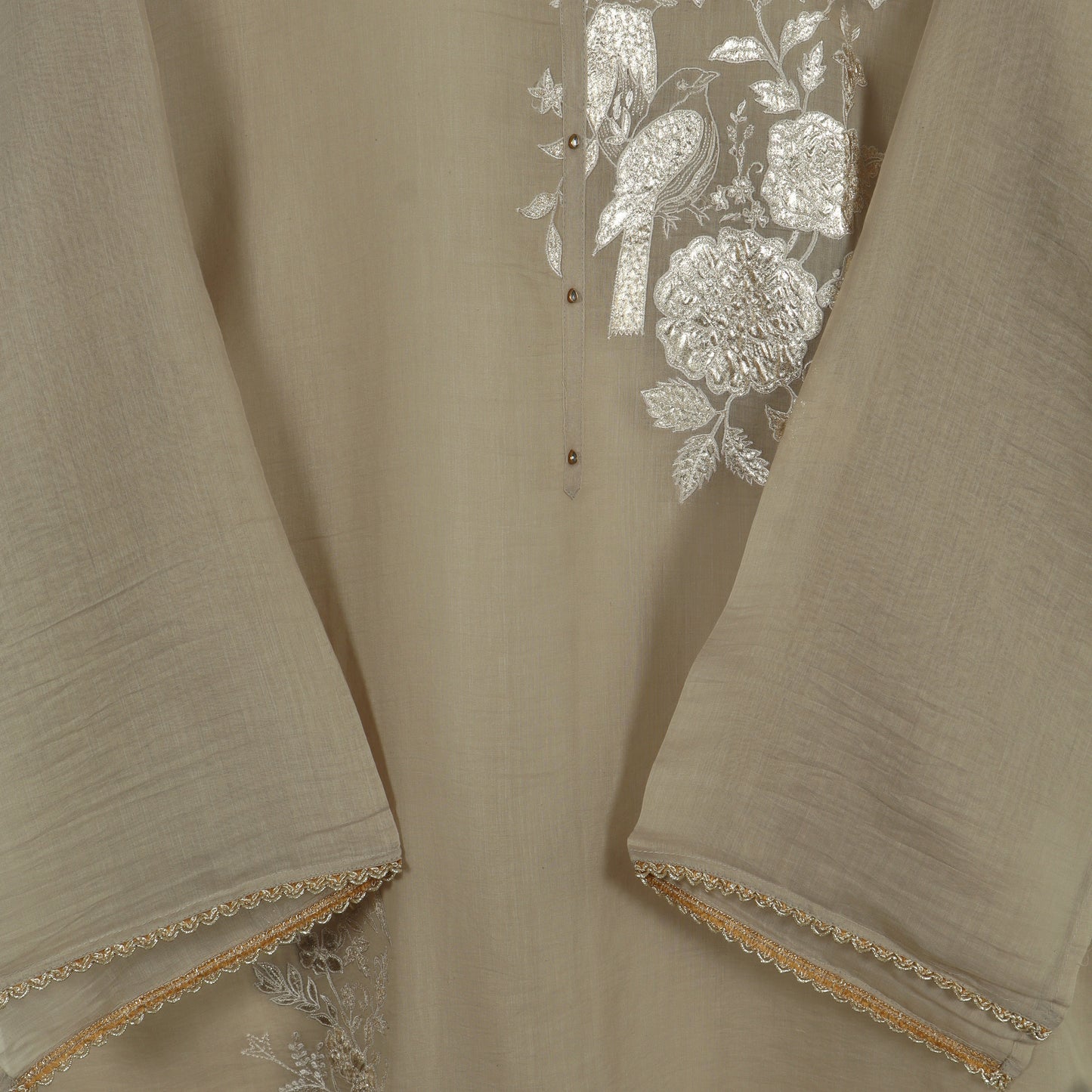 Semi Stitched Chanderi Suit