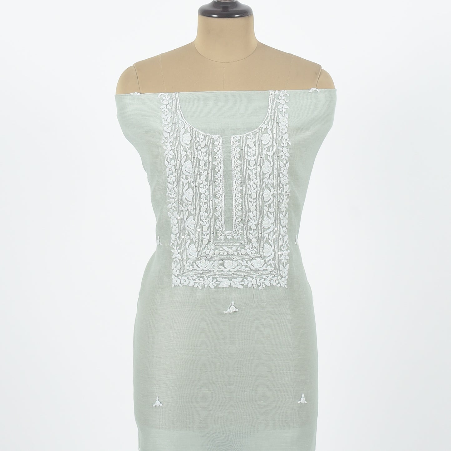 Unstitched Chanderi Suit Set