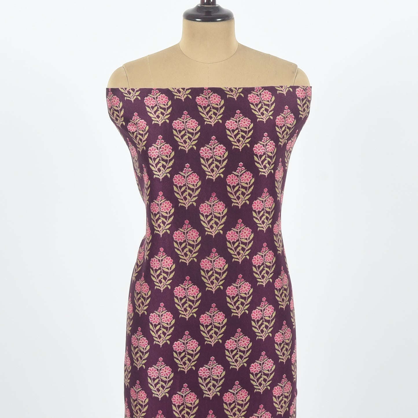 Unstitched Chanderi Suit Set