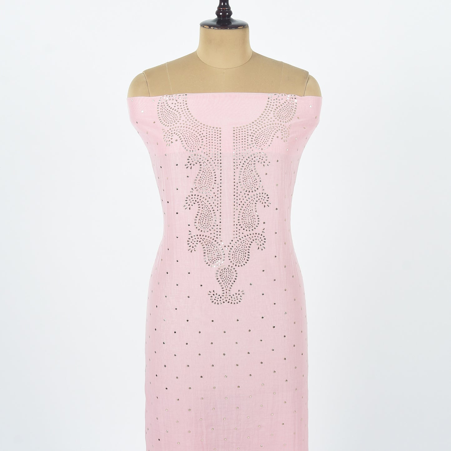 Unstitched Chanderi Suit Set