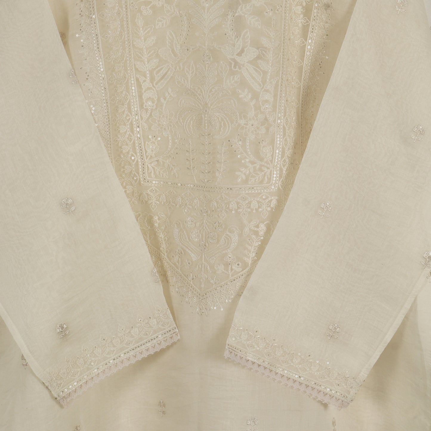 Semi Stitched Chanderi Suit