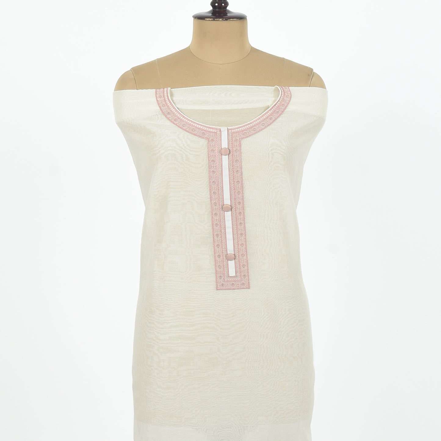 Unstitched Chanderi Suit Set