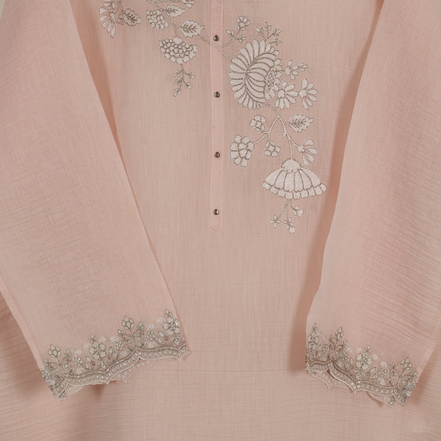 Semi Stitched Chanderi Suit