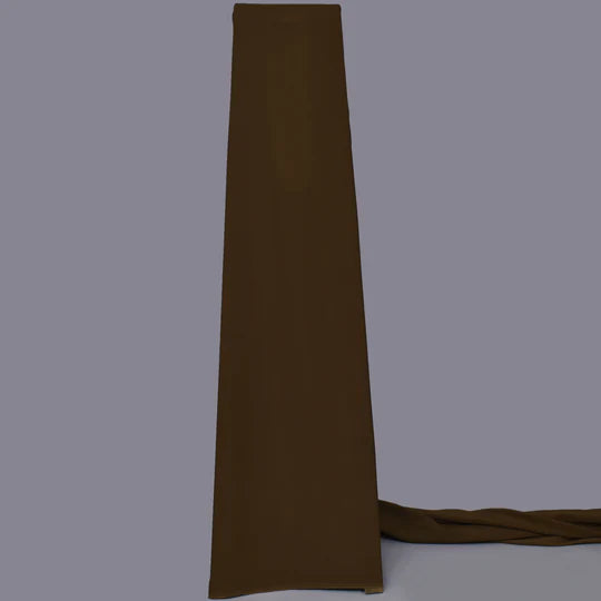 Brown Solid Color Banana Crepe Fabric (Cut Pieces 2Mtr)