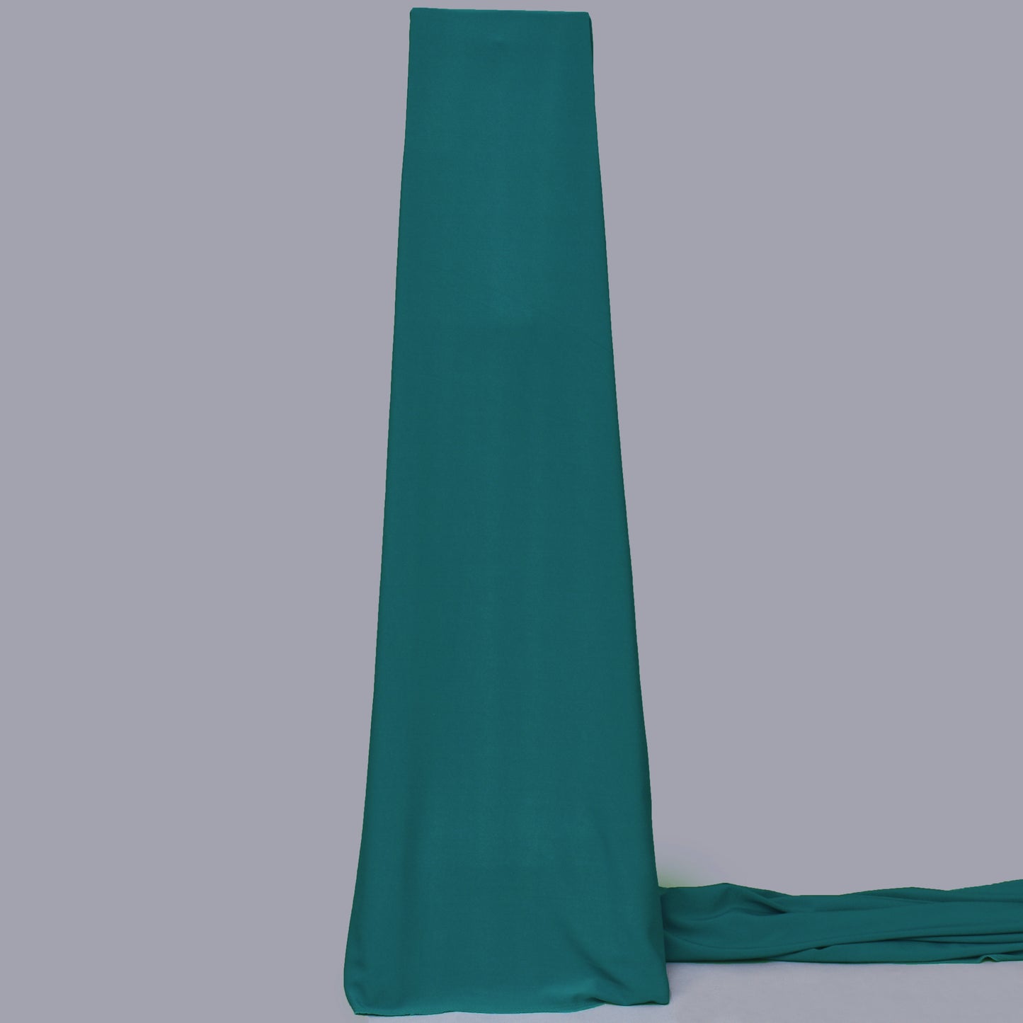 Teal Blue Solid Color Banana Crepe Fabric