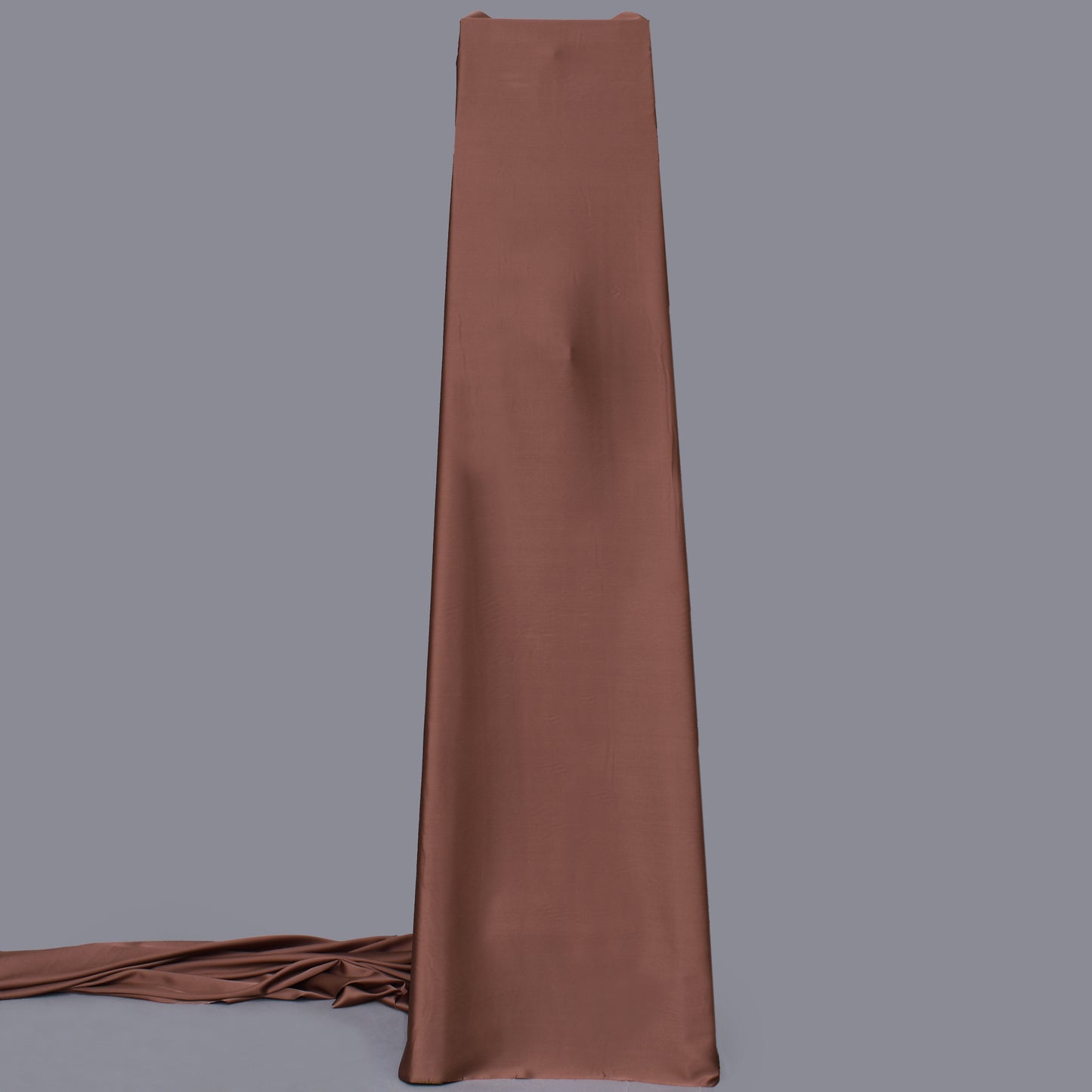 Dark Brown Color Armani Satin Fabric