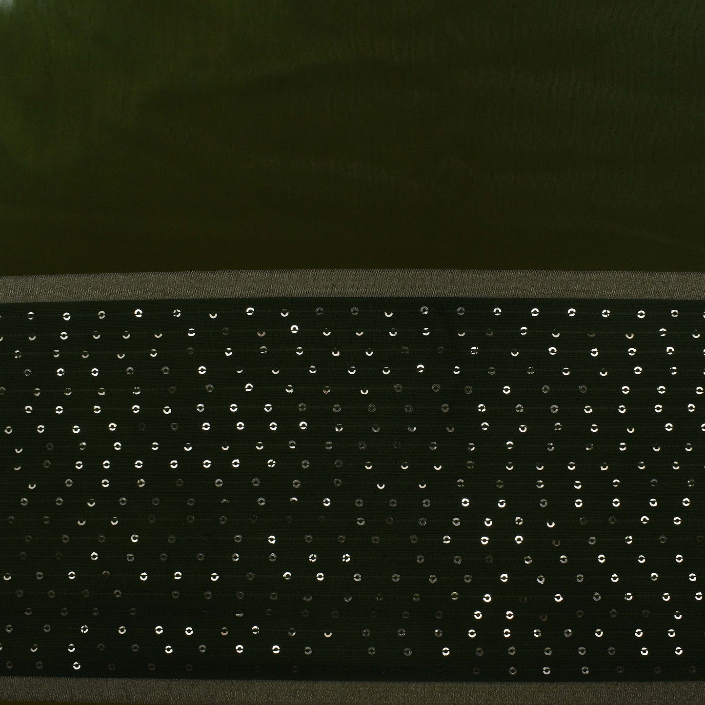 Multi Color Chanderi Tie & Die Border Embroidery Fabric