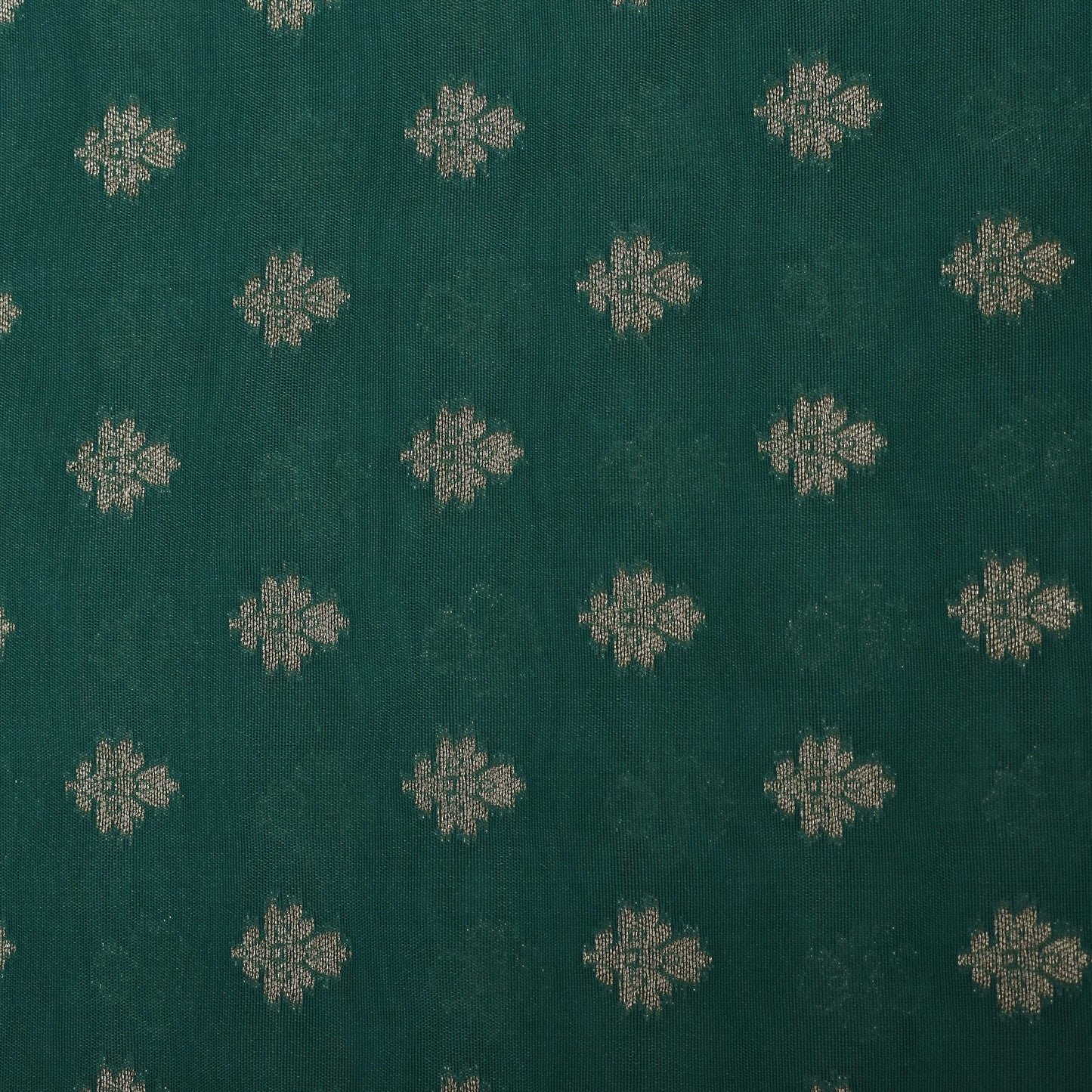 Rama Green Color Brocade Fabric