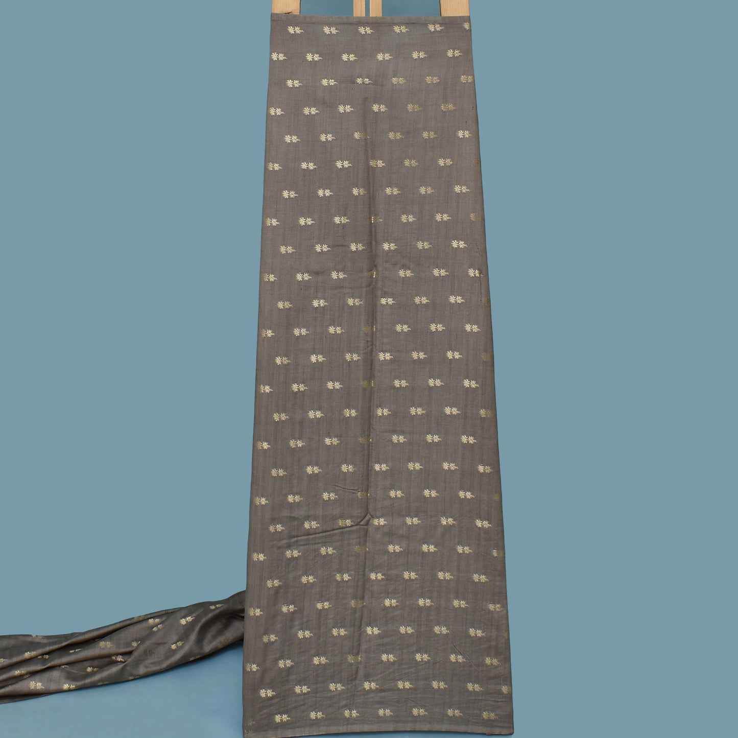 Grey Color Munga Brocade Fabric