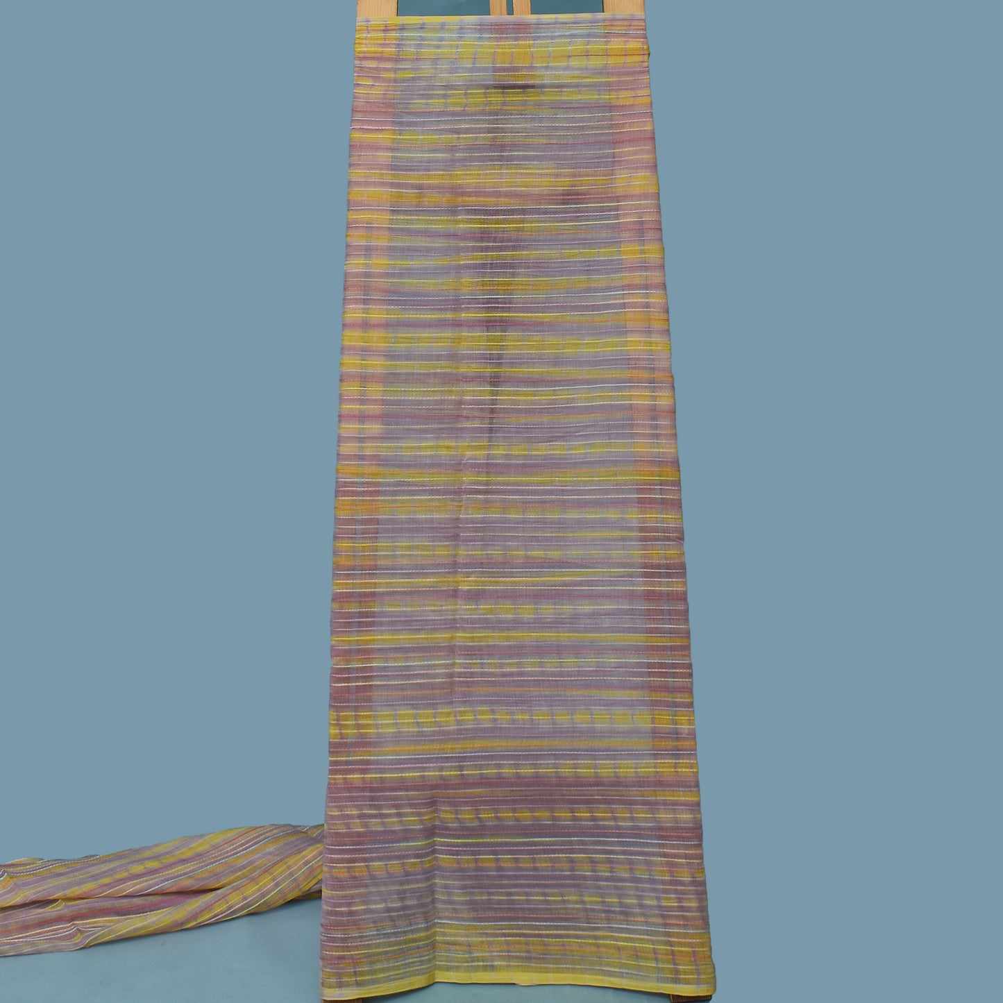 Multi Color Chanderi Kantha Work Tie And Dye Fabric