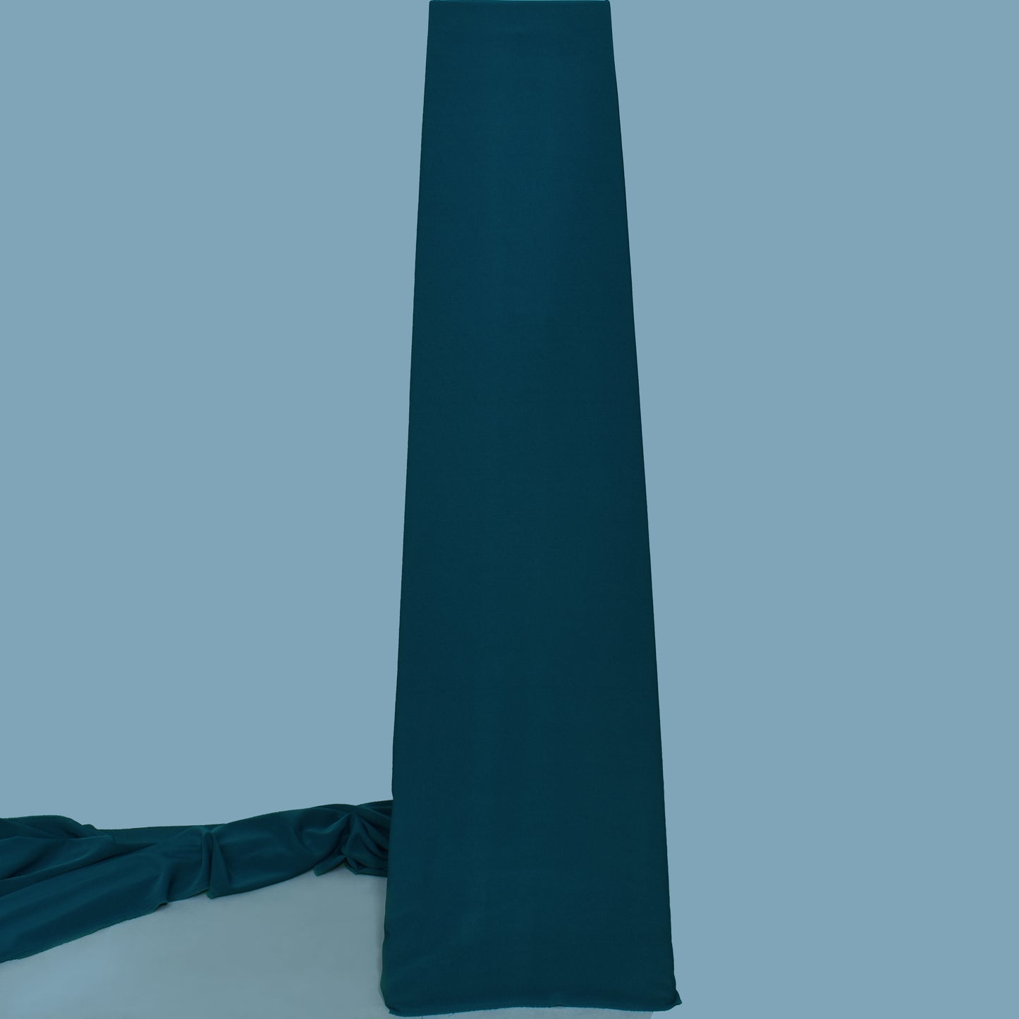 Deep Sea Blue Solid Color Banana Crepe Fabric
