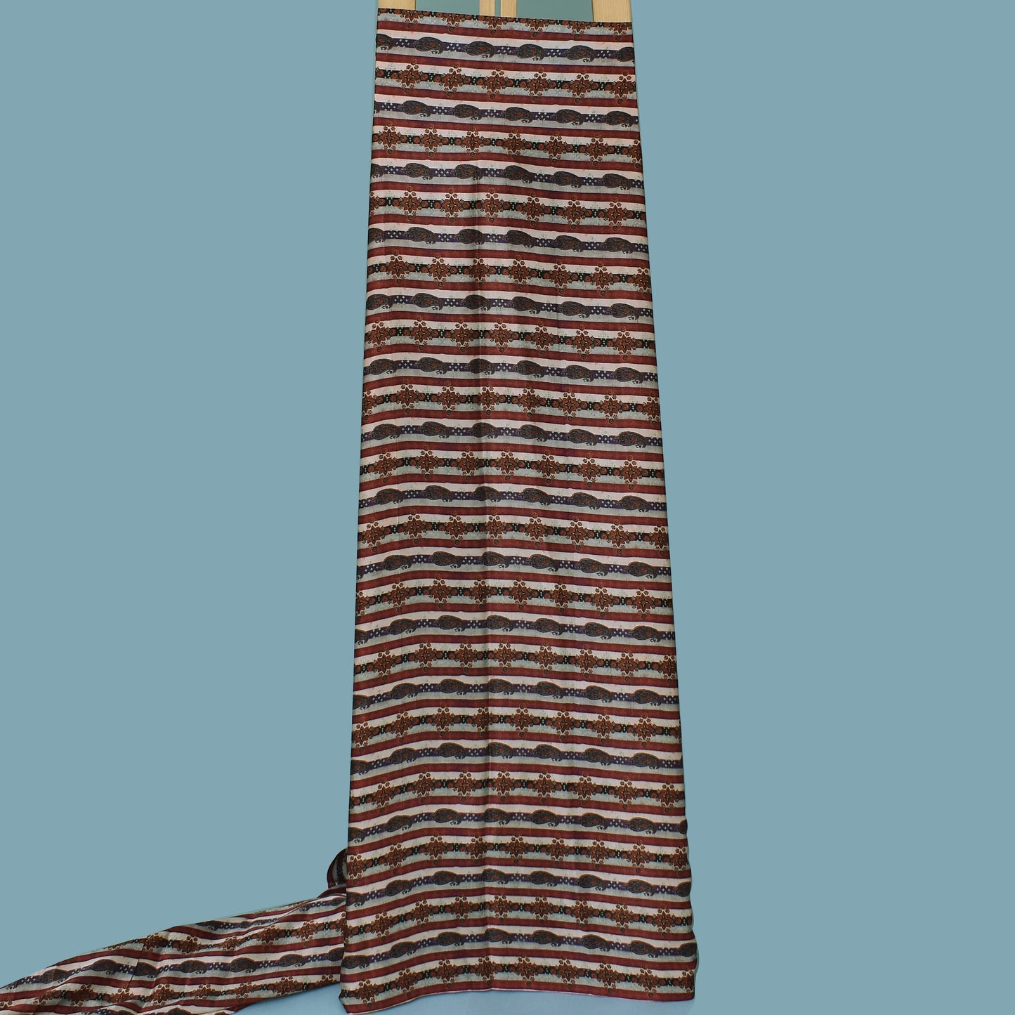 Multi Color Modal Satin Print Fabric