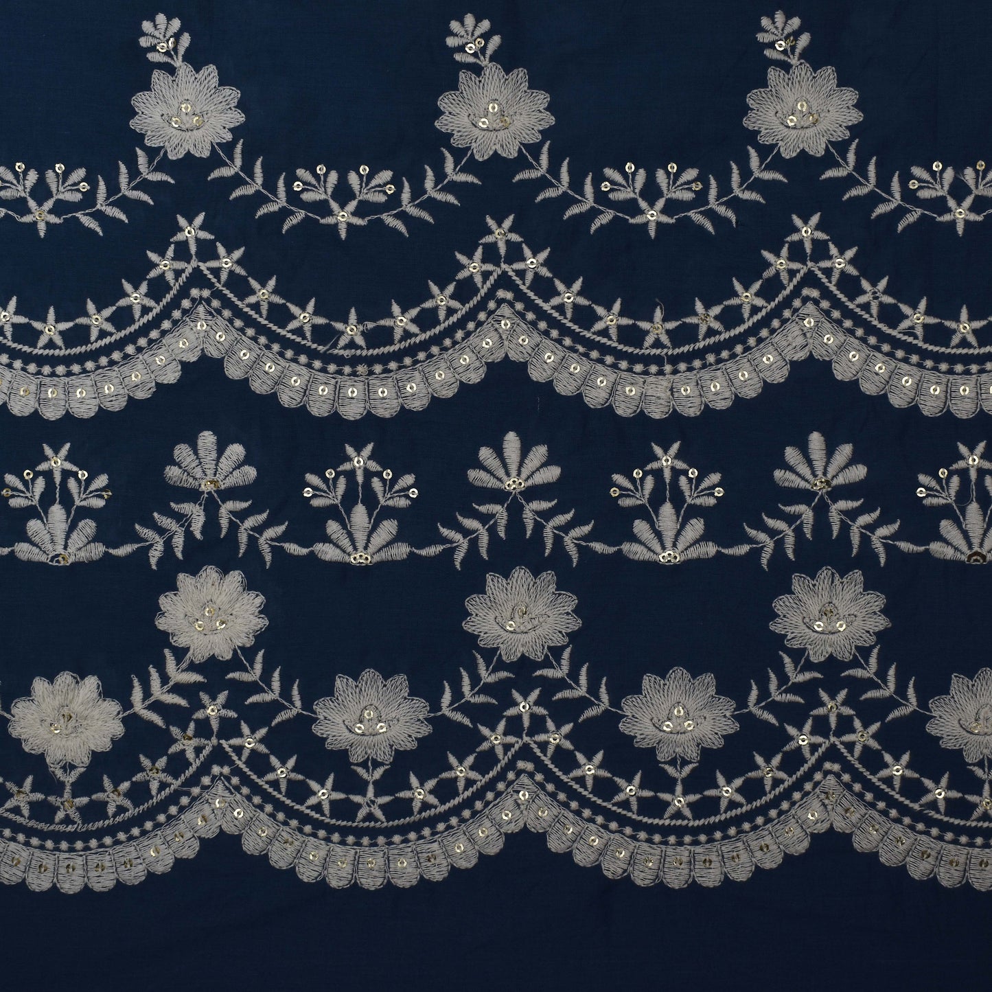 Colored Color Cotton Plazo Embroidery Fabric