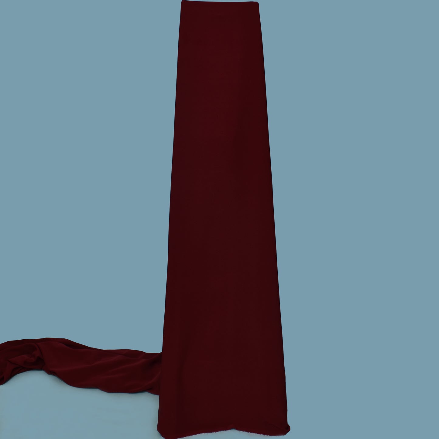 Blood Red Solid Color Banana Crepe Fabric