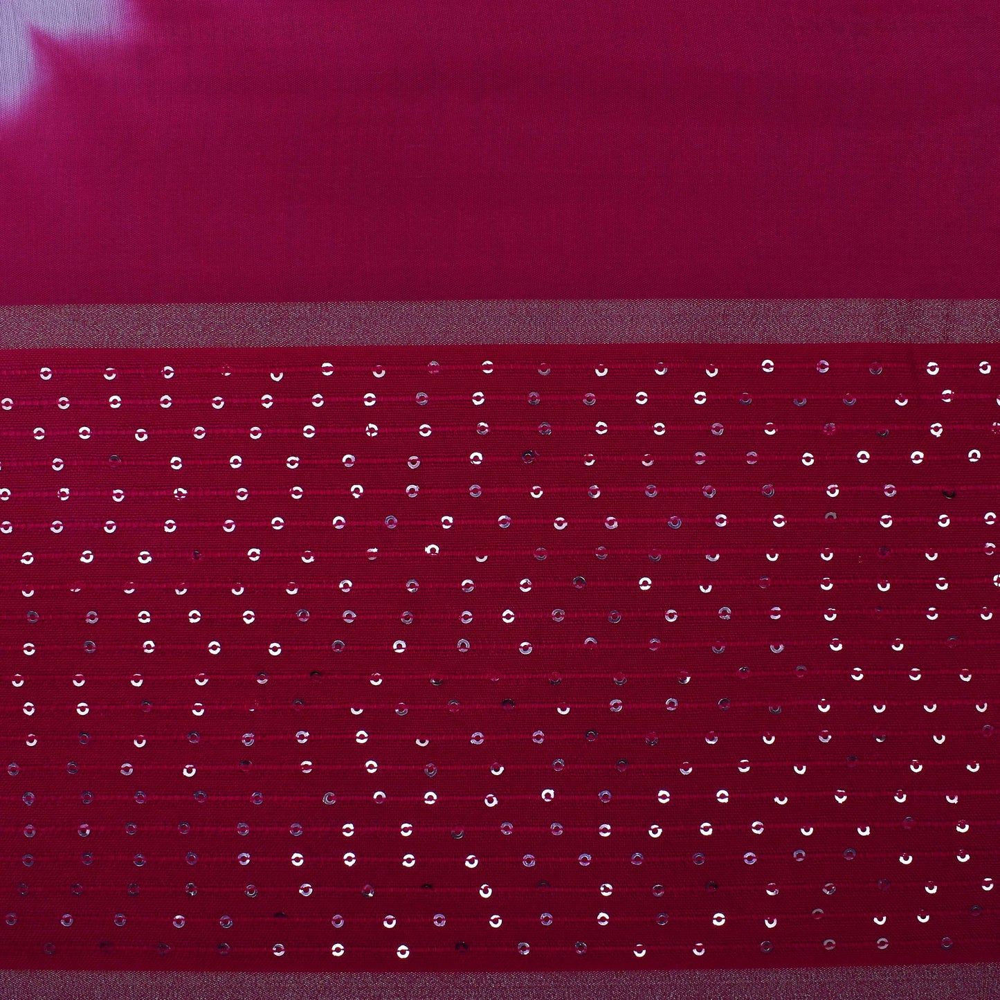 Multi Color Chanderi Tie & Die Border Embroidery Fabric