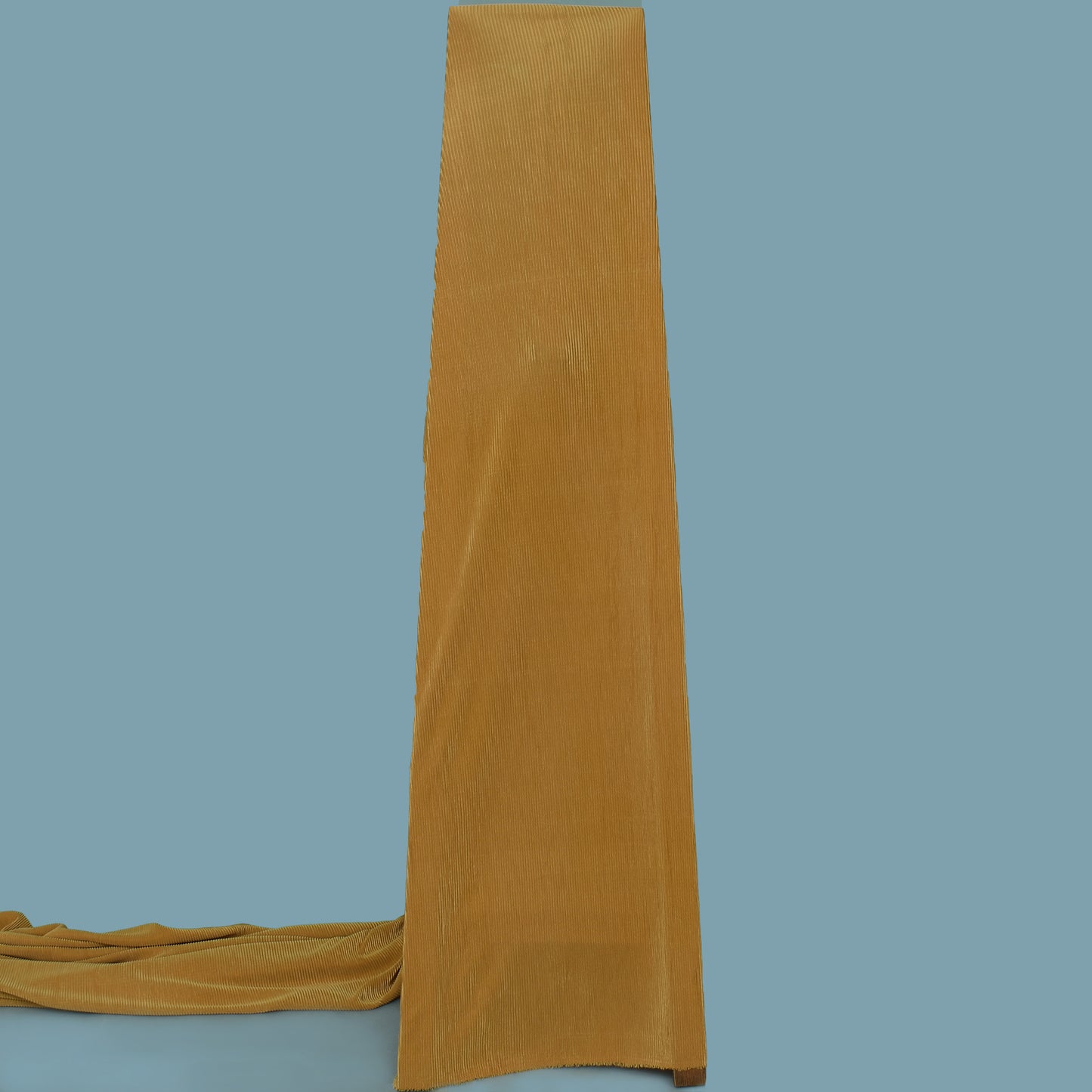 Mustard Color Crush Satin Fabric