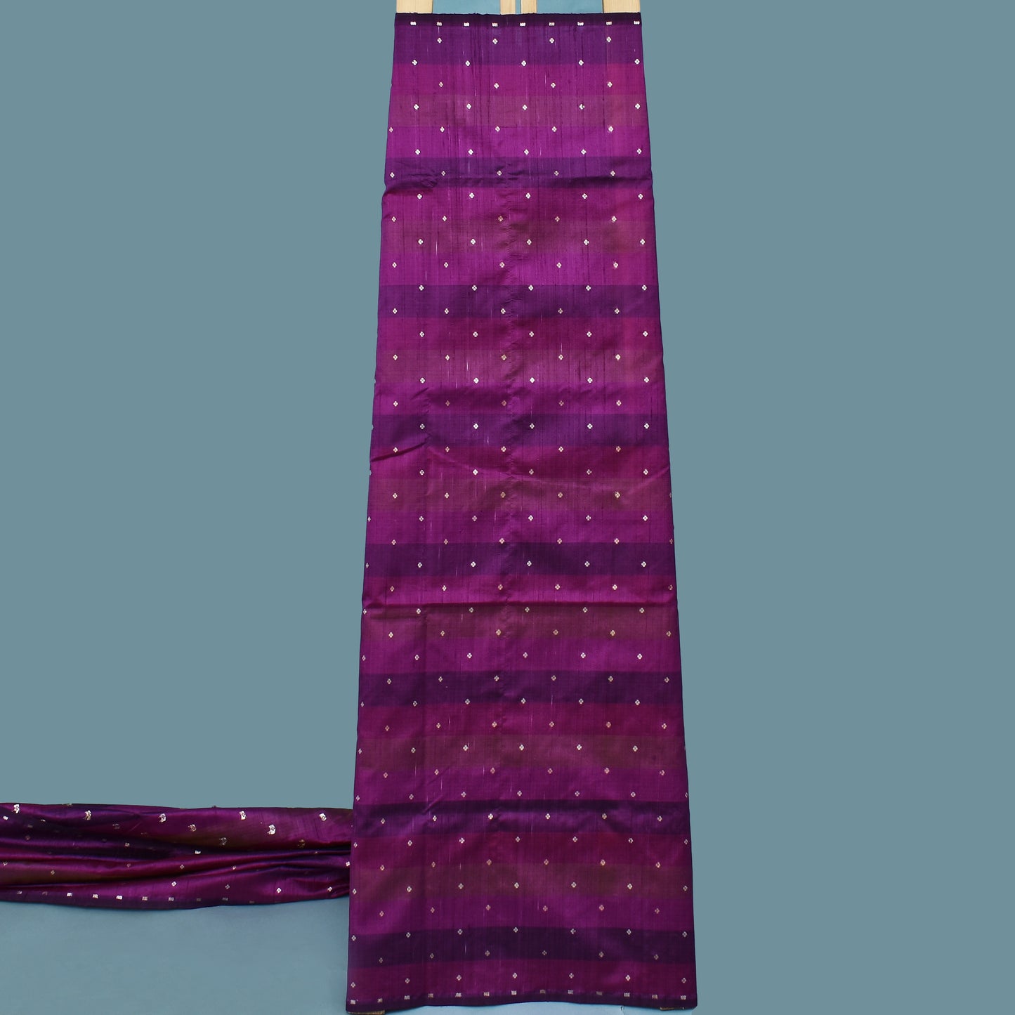 Multi Color Katan Dupion Brocade Fabric