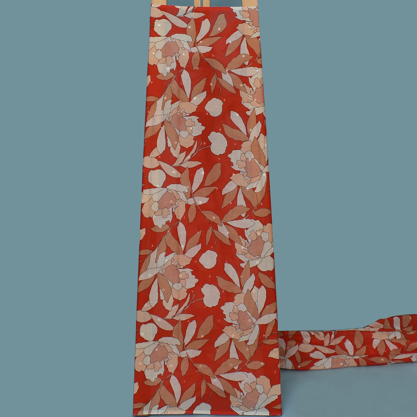 Multi Color Mulmul Print Booti Fabric