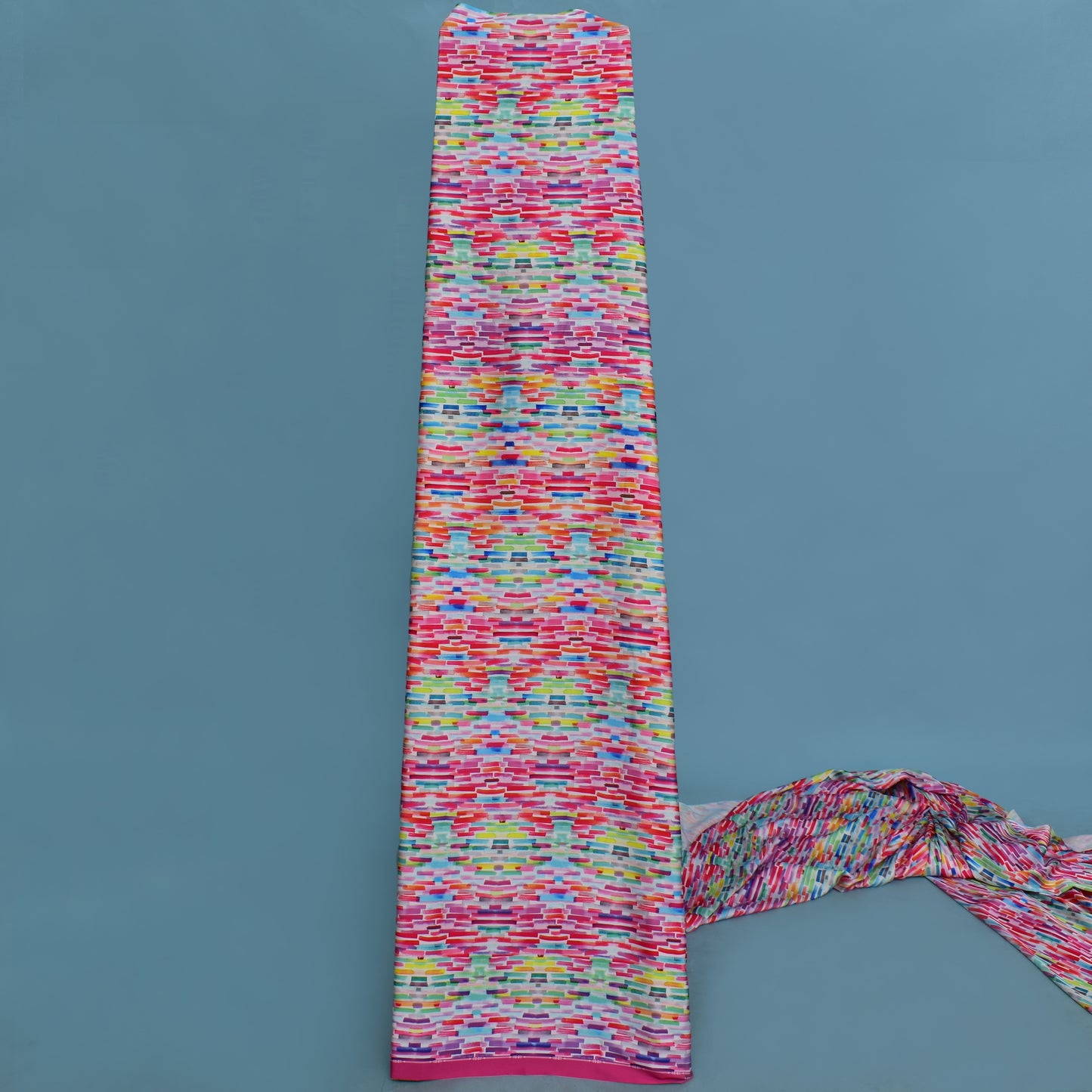 Multi Colored Armani Satin Print Fabric