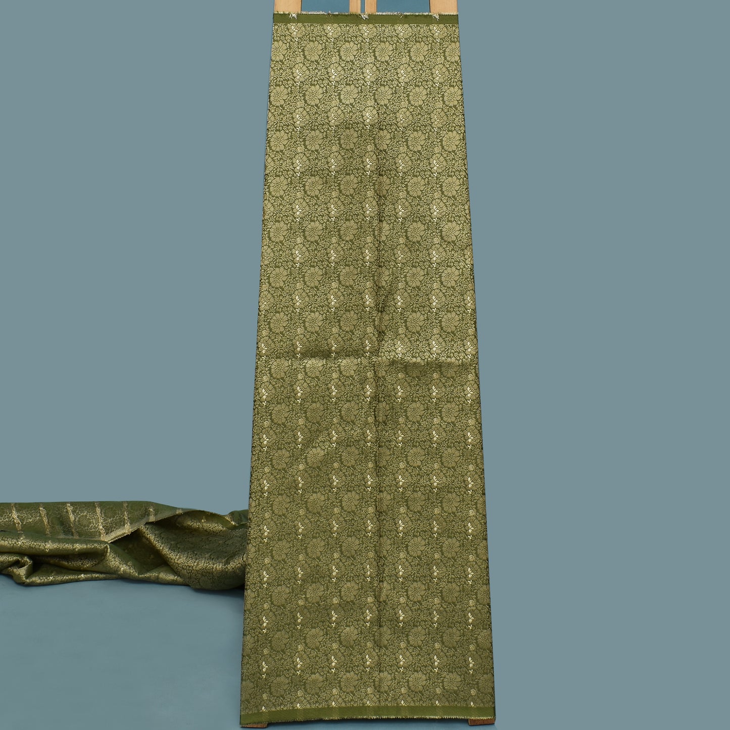 Green Color Dola Jaquard Fabric