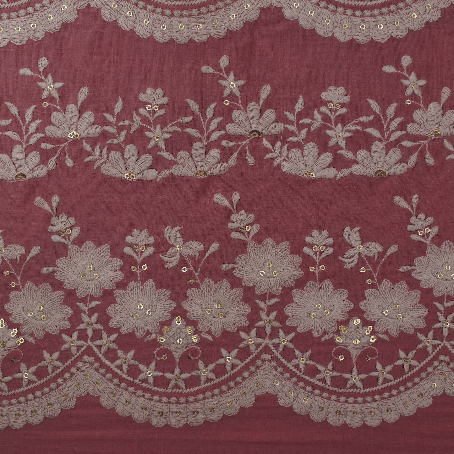 Colored Color Cotton Embroidery Fabric