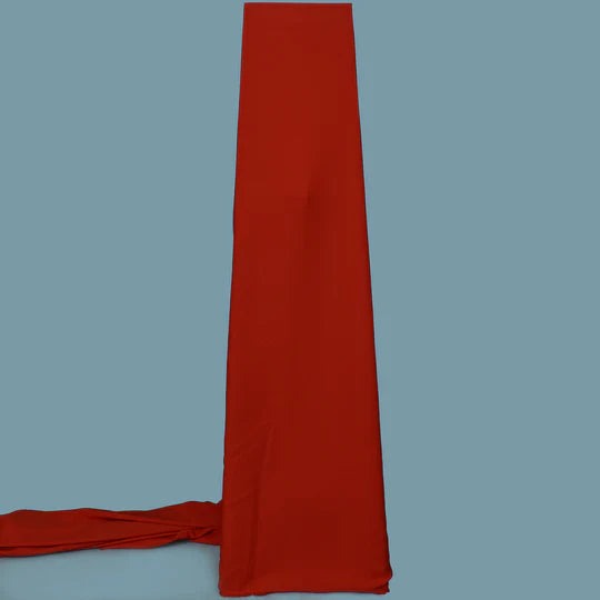 Red Solid Color Barbie Crepe Fabric (Cut Pieces 1Mtr)