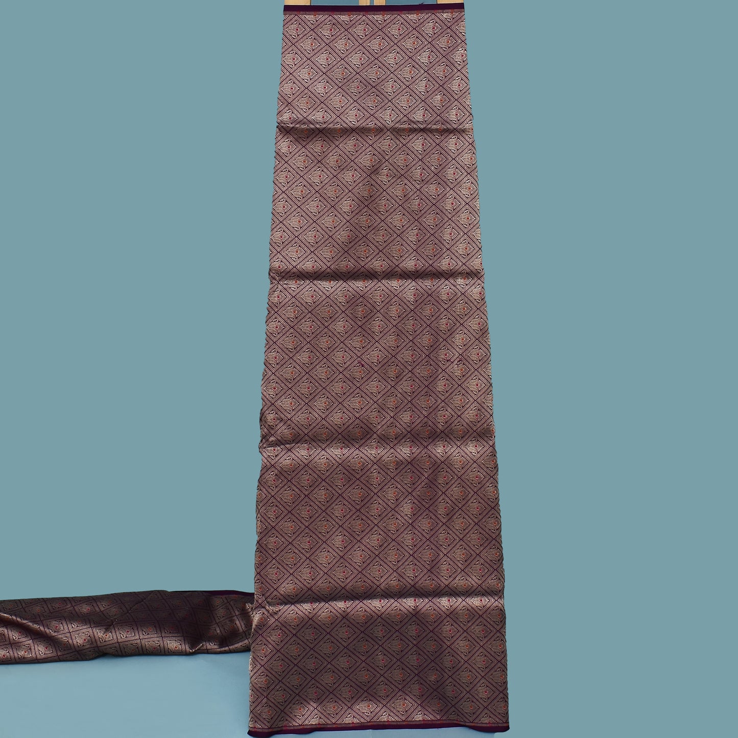 Multi Color Silk Brocade Fabric