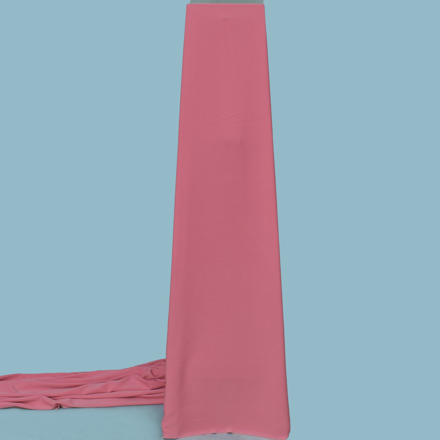 Flamingo Pink Solid Color Banana Crepe Fabric