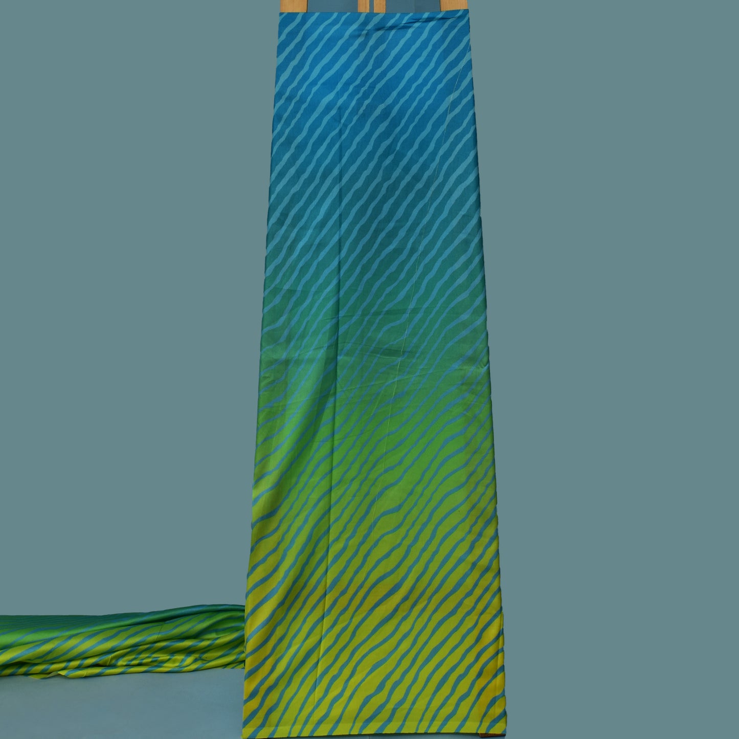 Shaded Slub Tussar Print Fabric