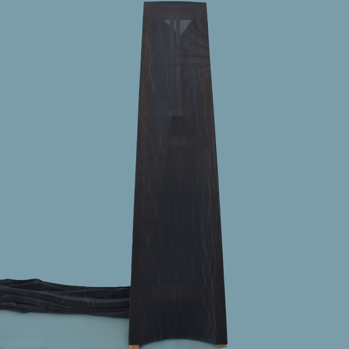 Dark Grey Color Crush Satin Fabric