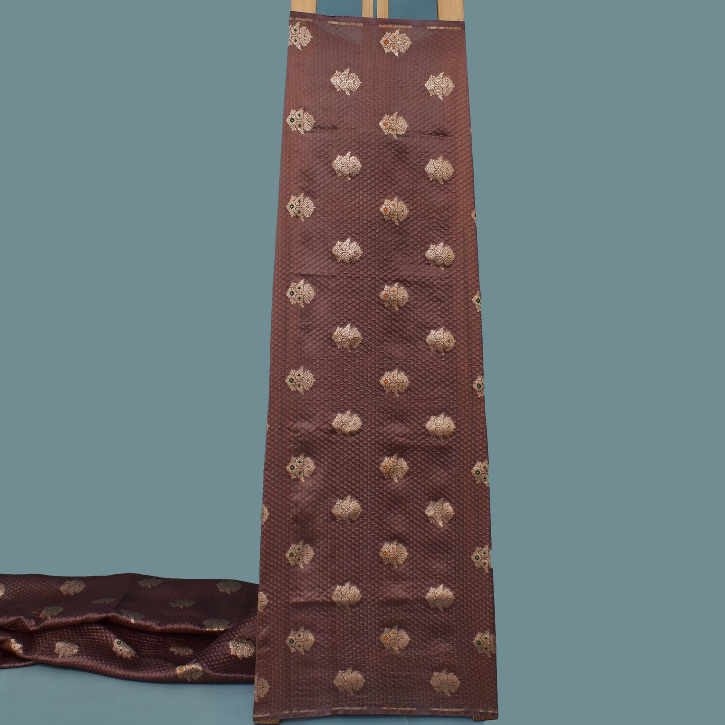 Onion Color Brocade Fabric