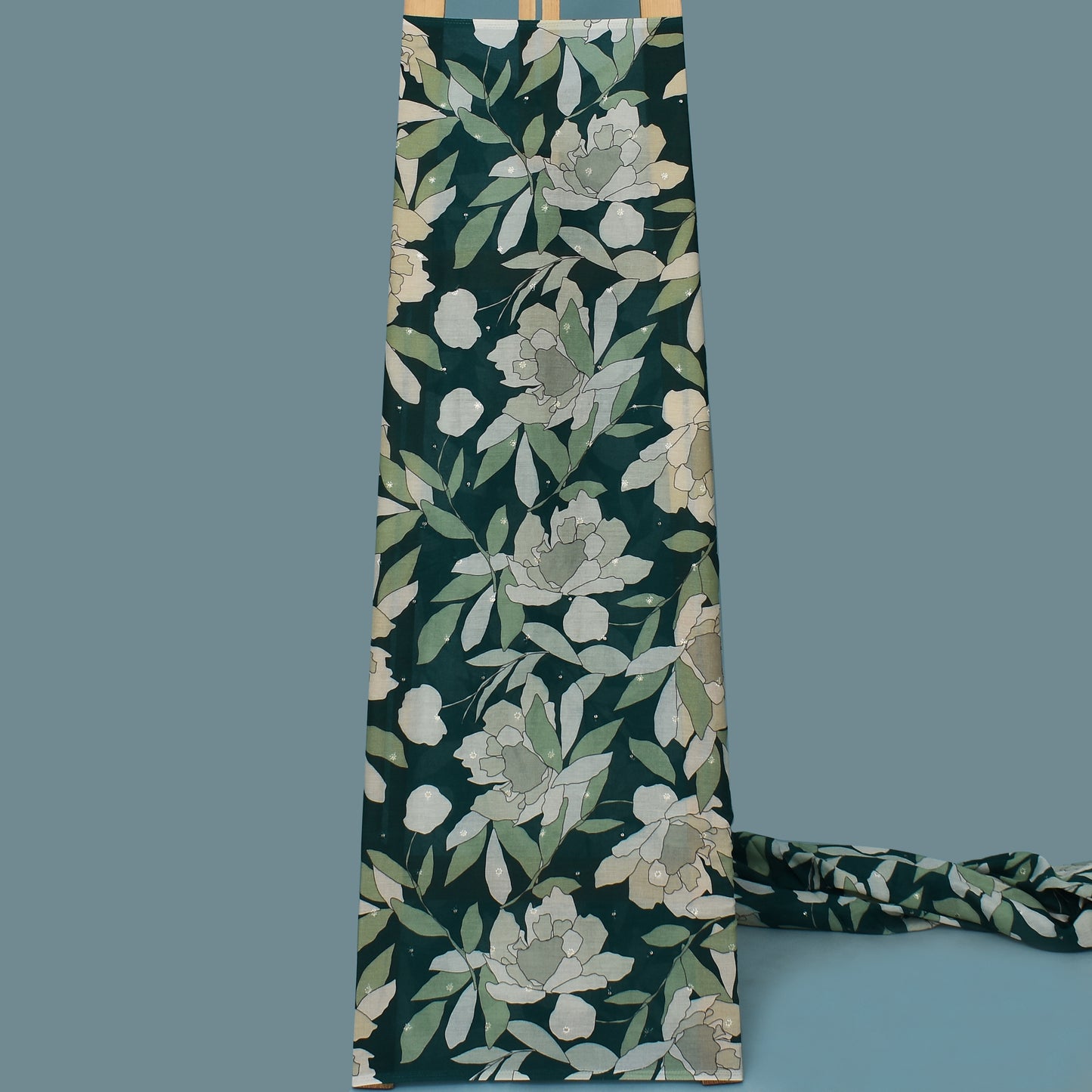 Multi Color Mulmul Print Booti Fabric