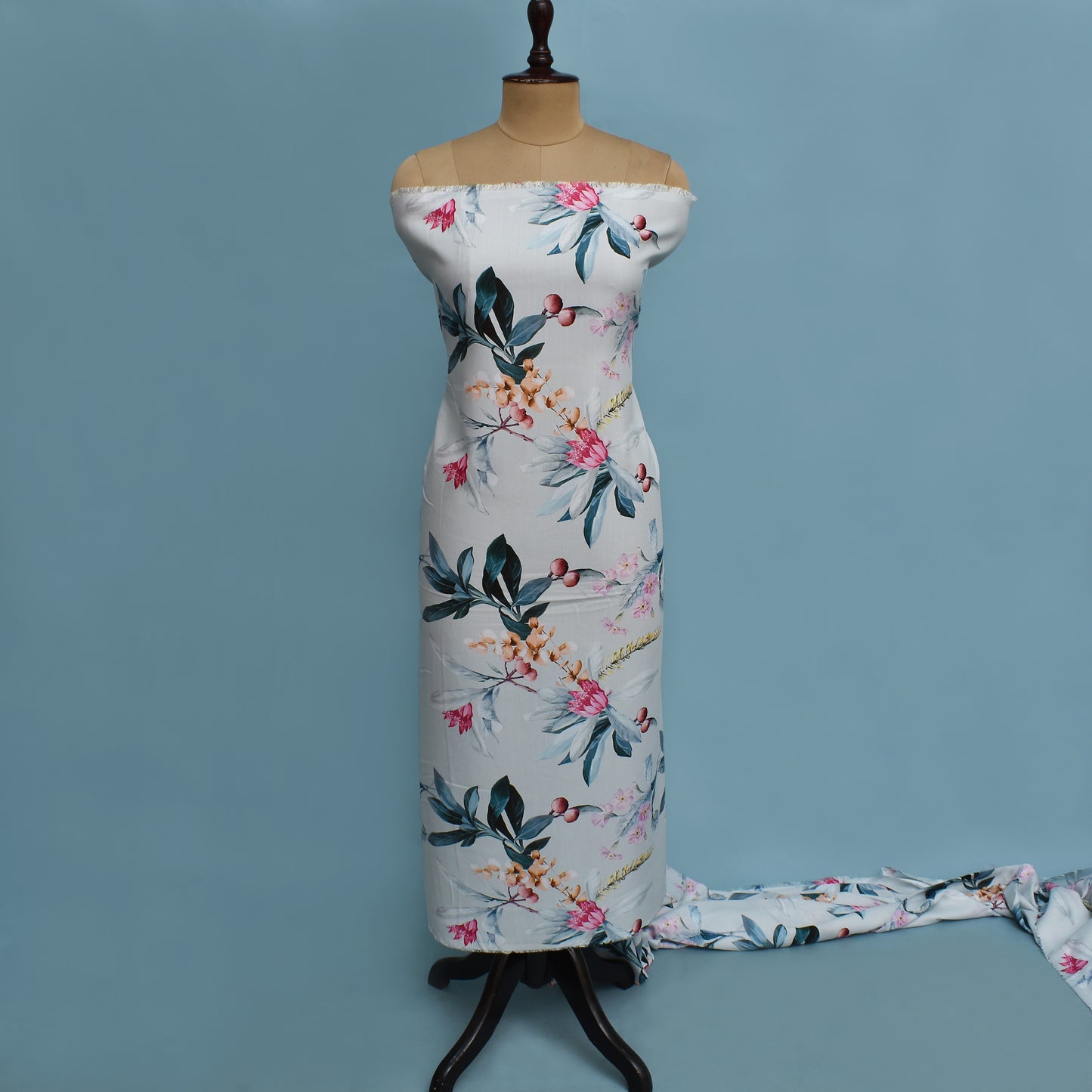 Colored Reyon Print Fabric