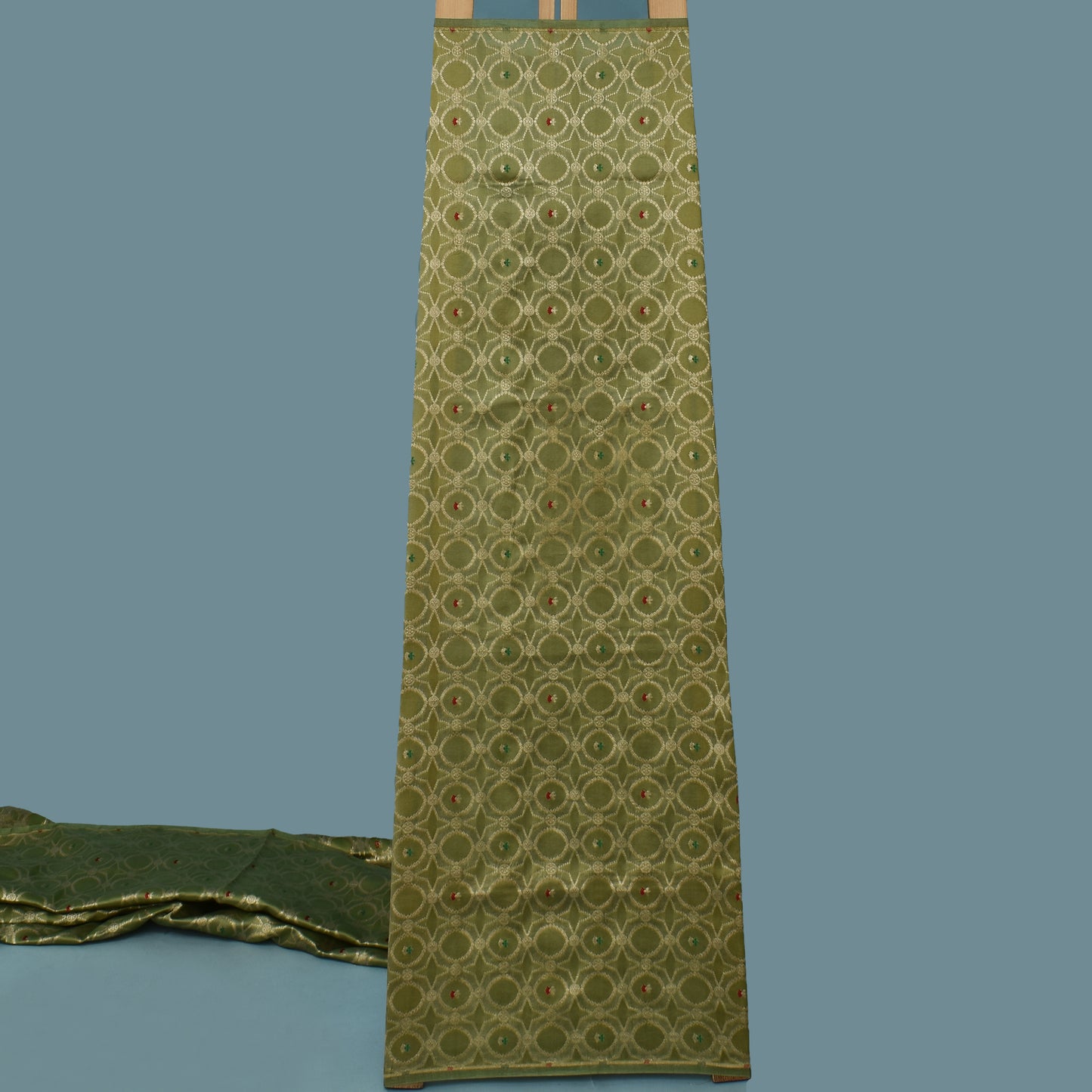 Pista Green Color Brocade Fabric