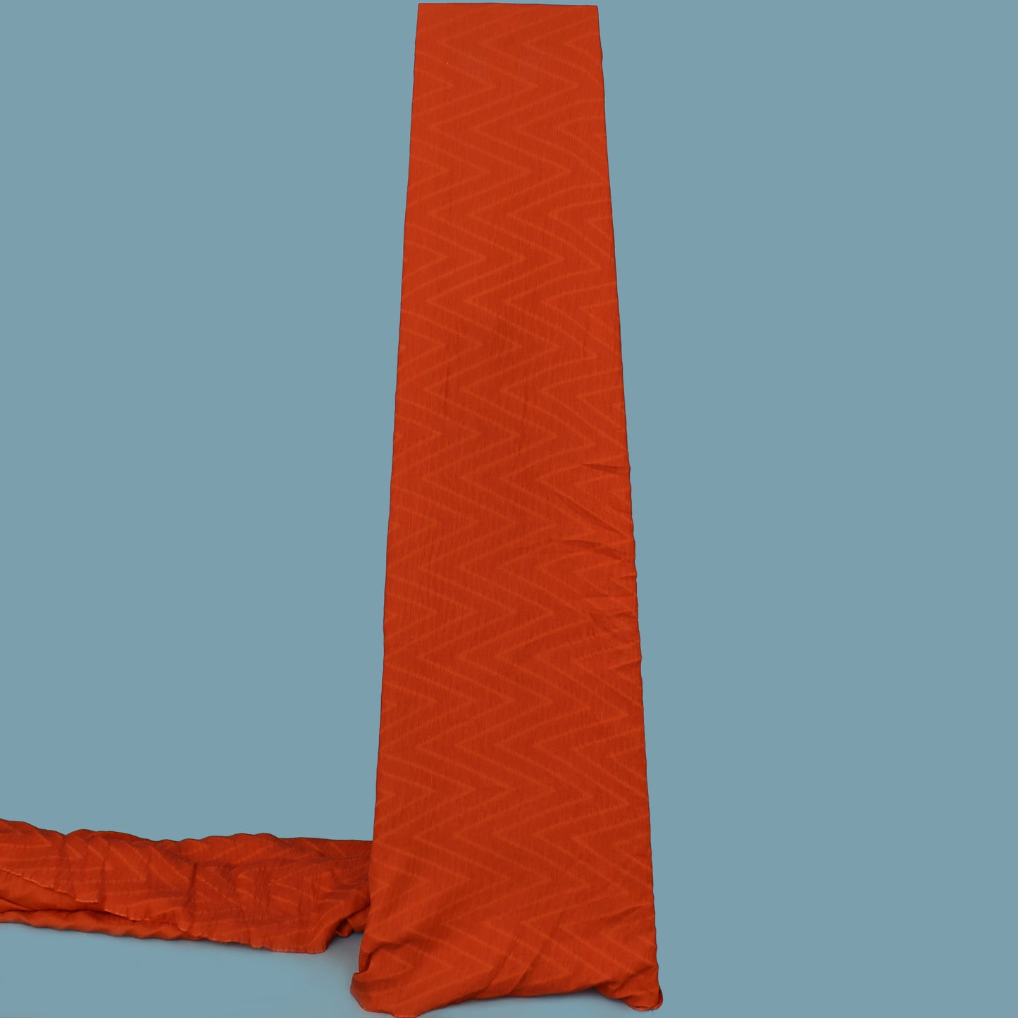 Orange Color Crush Satin Georgette Fabric