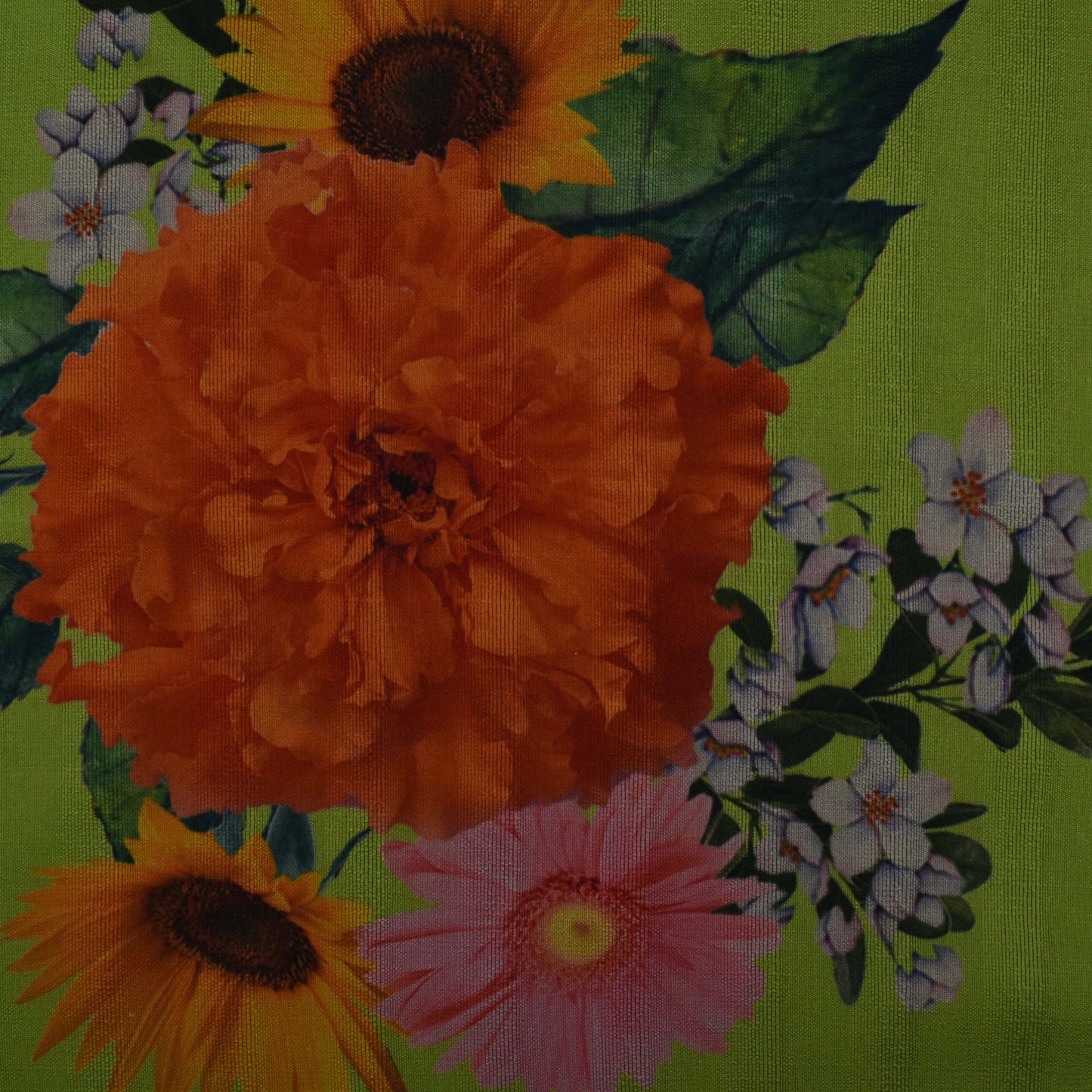 Multicolor Dupion Silk Print Fabric