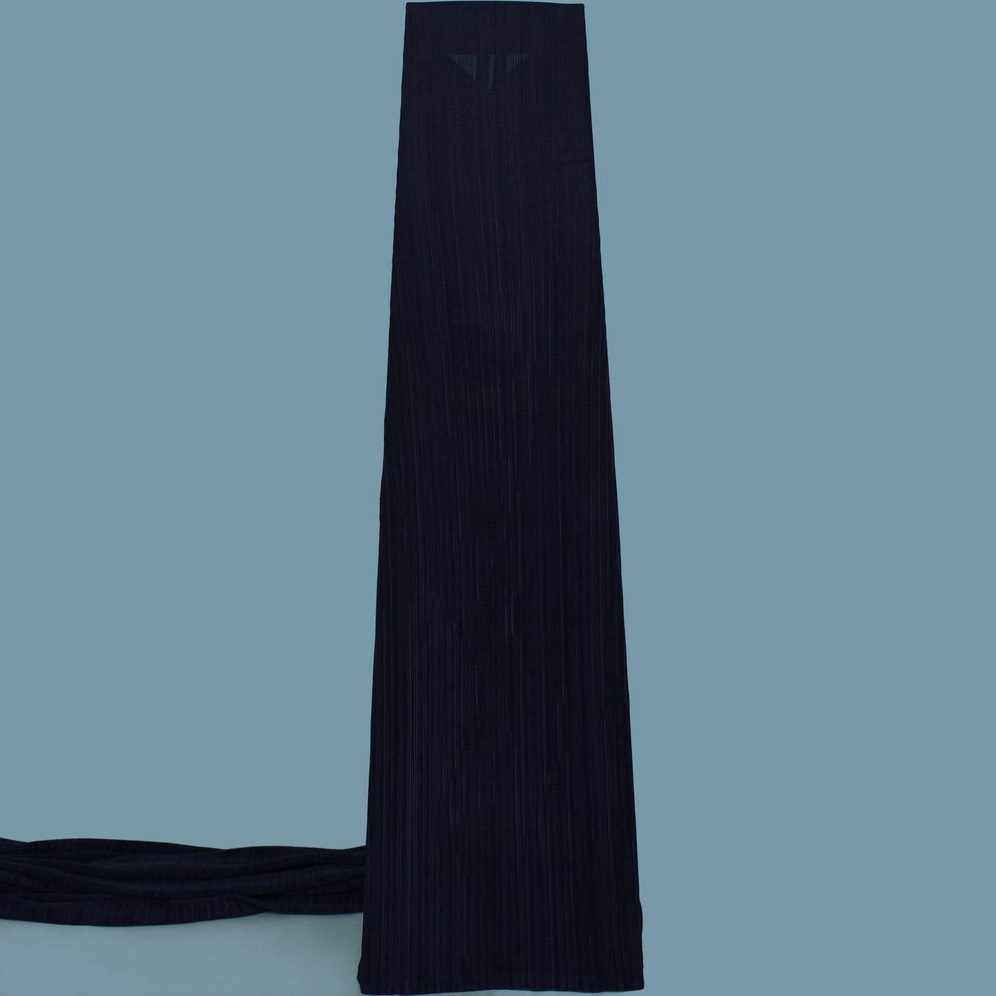 Navy Blue Color Crush Satin Fabric