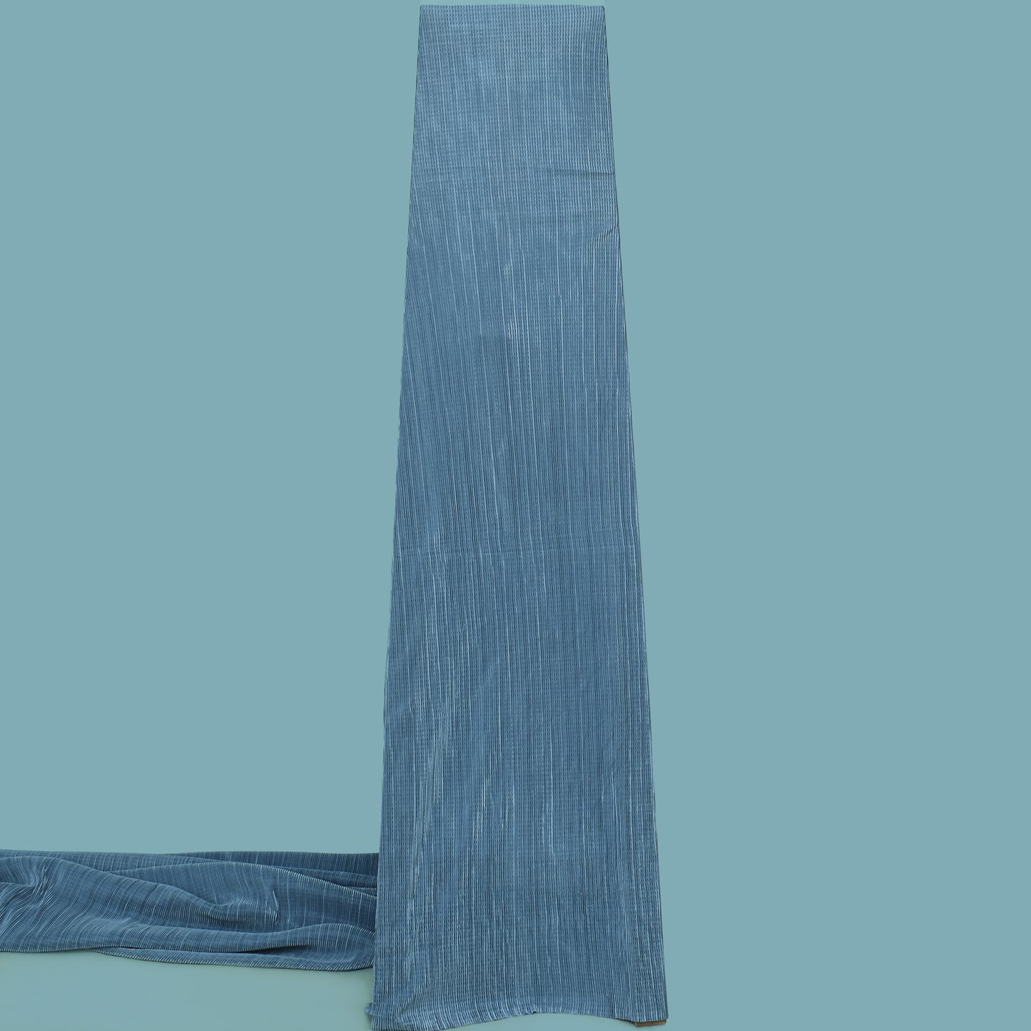 Sky Blue Color Crush Satin Fabric