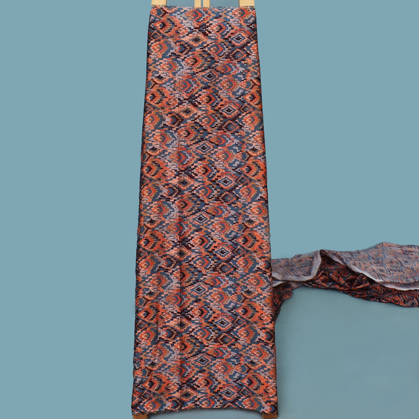 Multi Color Armani Satin Print Fabric