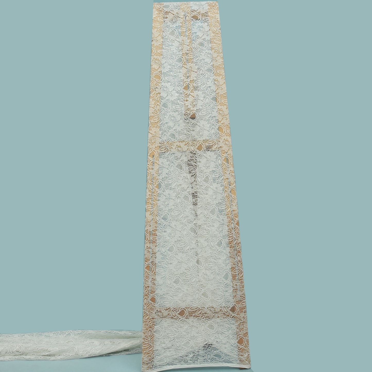 White Color Chantilly Lace Fabric