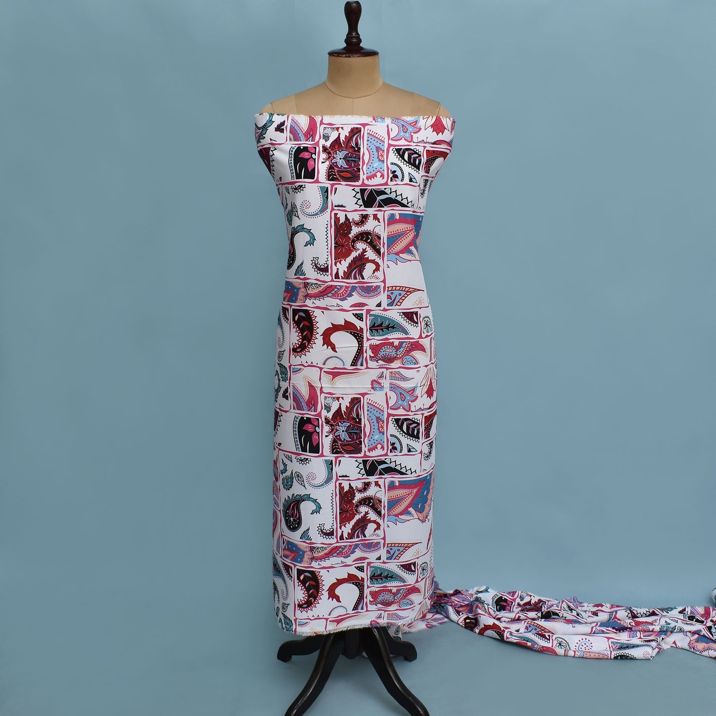 Colored Reyon Print Fabric