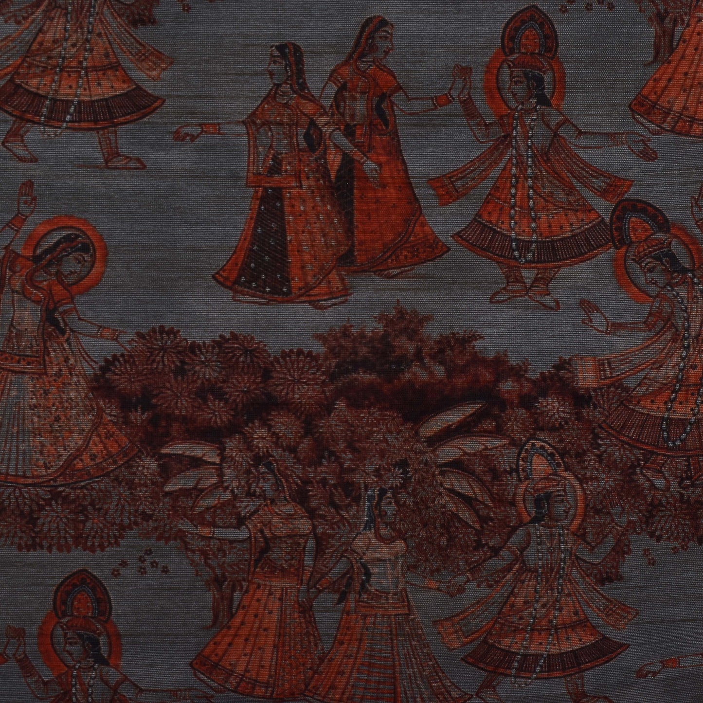 Multicolor Dupion Silk Print Fabric