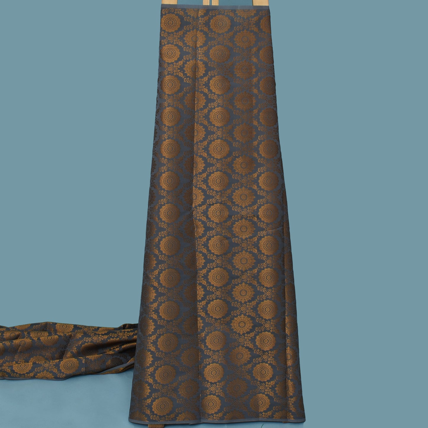 Grey Color Brocade Fabric