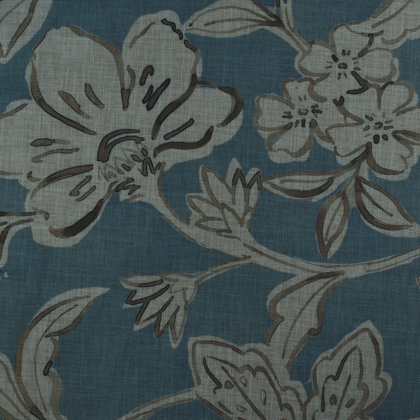 Multi Colored Linen Print Fabric