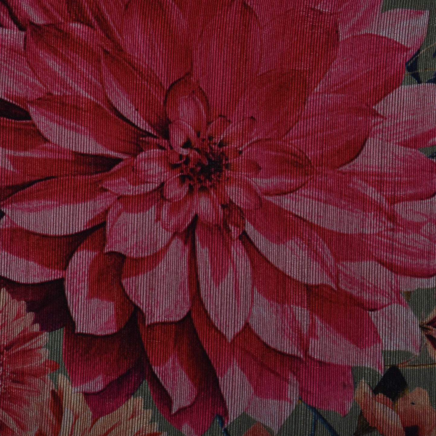 Multicolor Dupion Silk Print Fabric