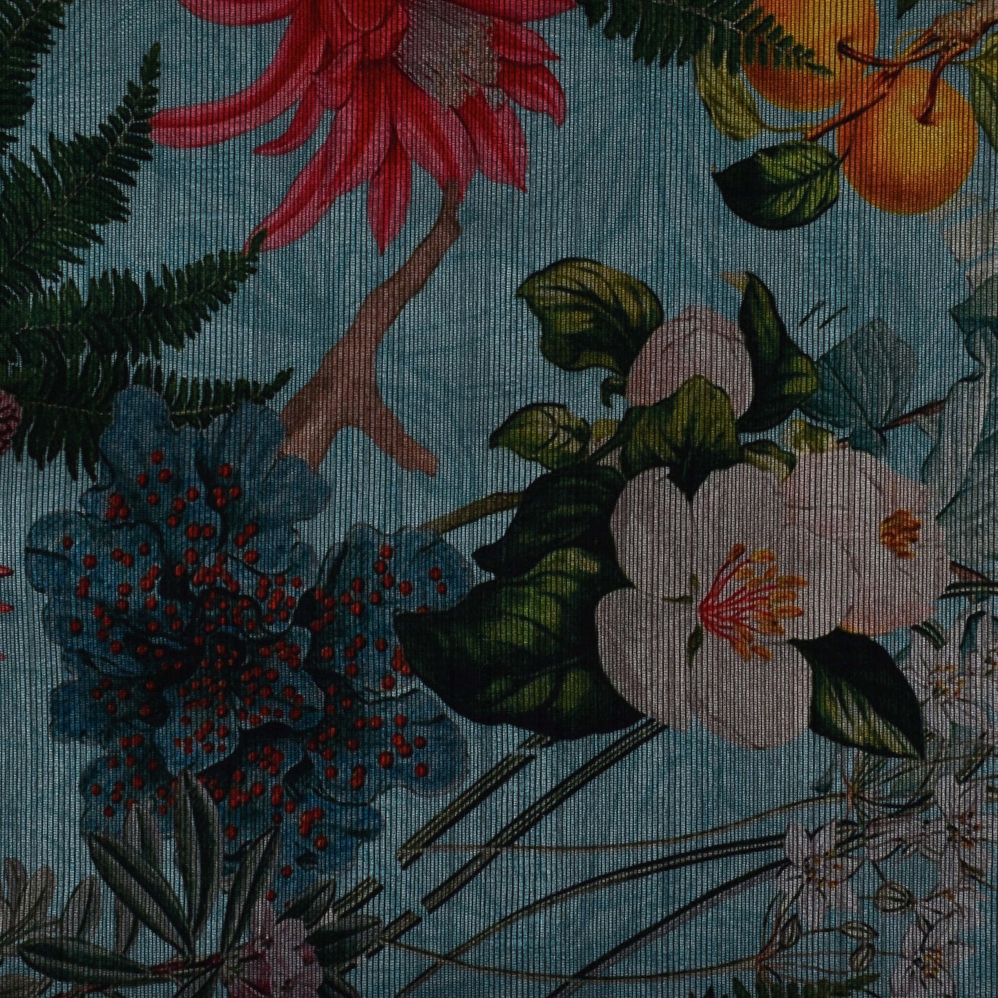 Multicolor Dupion Silk Print Fabric