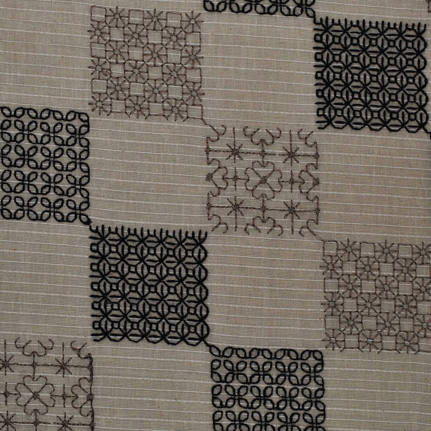 Off White Color Kora Cotton Embroidery Fabric